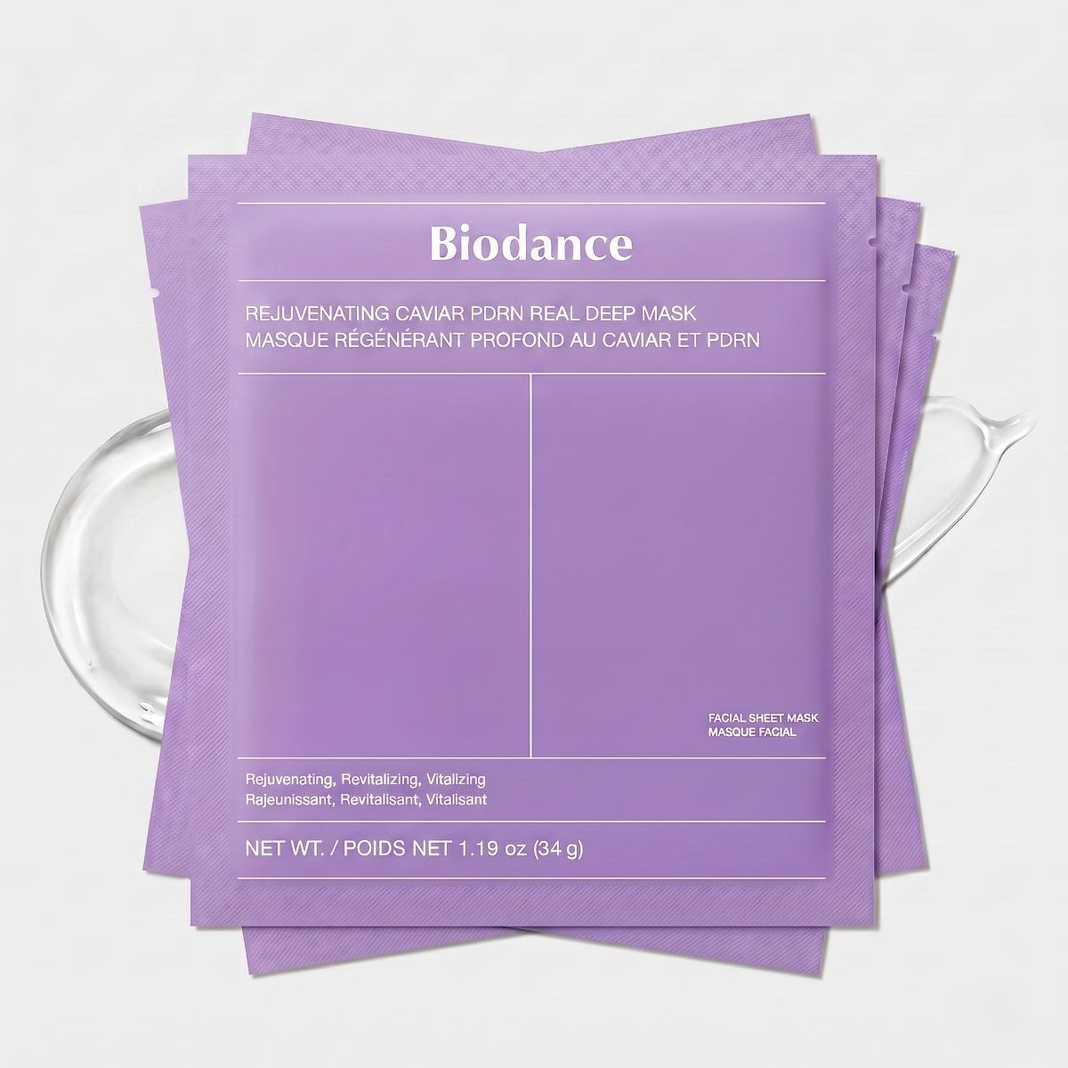 Masque Biodance Revitalisant Caviar PDRN Véritable Profond 4 Feuilles