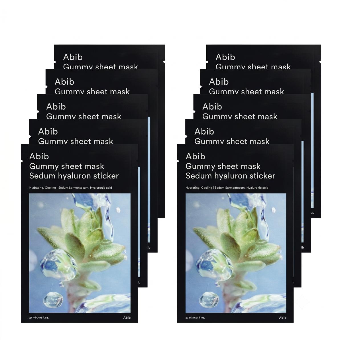 Abib Gummy Sheet Mask Sedum hyaluron sticker 10 Fogli