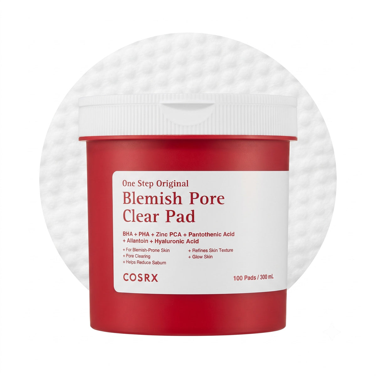 COSRX One Step Original Tampons Nettoyants Purifiants Anti-Imperfections 100 Pièces