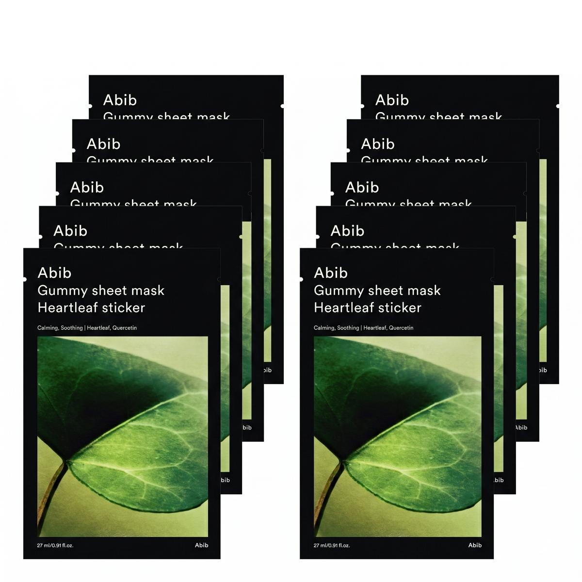 Abib Gummy Sheet Mask Heartleaf Sticker 10 Fogli